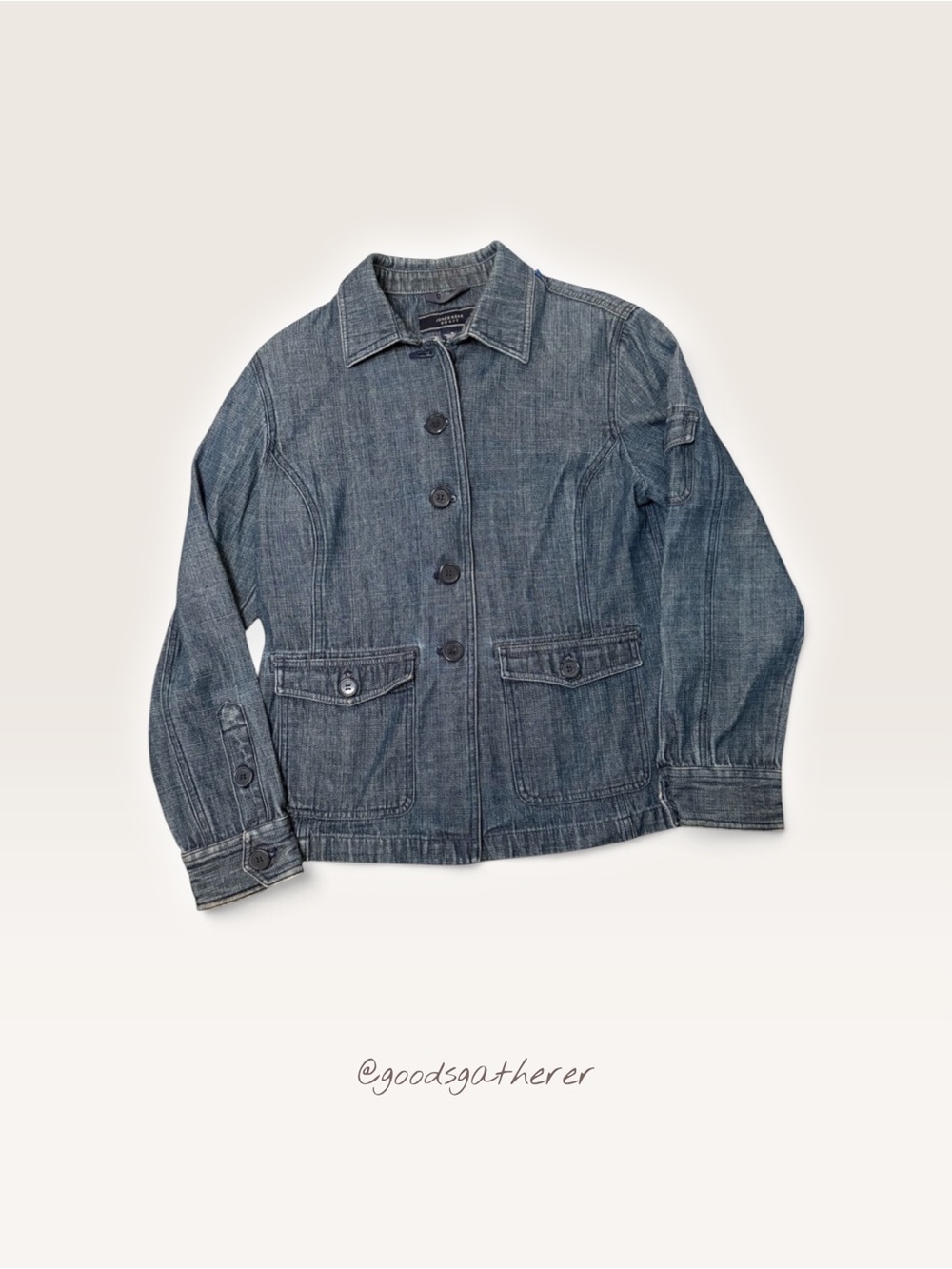Jones Wear Sport M Denim Chore Jacket 100% Cotton Utility Y2K